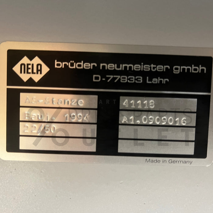 Nela / Heidelberg Puncher width up to 220 mm - A1.090.9016/ - Nela / Heidelberg Stanze 220 mm